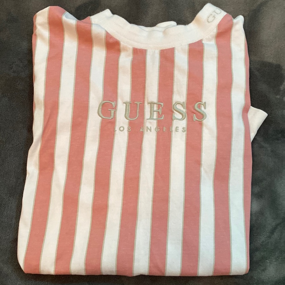 guess pink and white long sleeve women/men